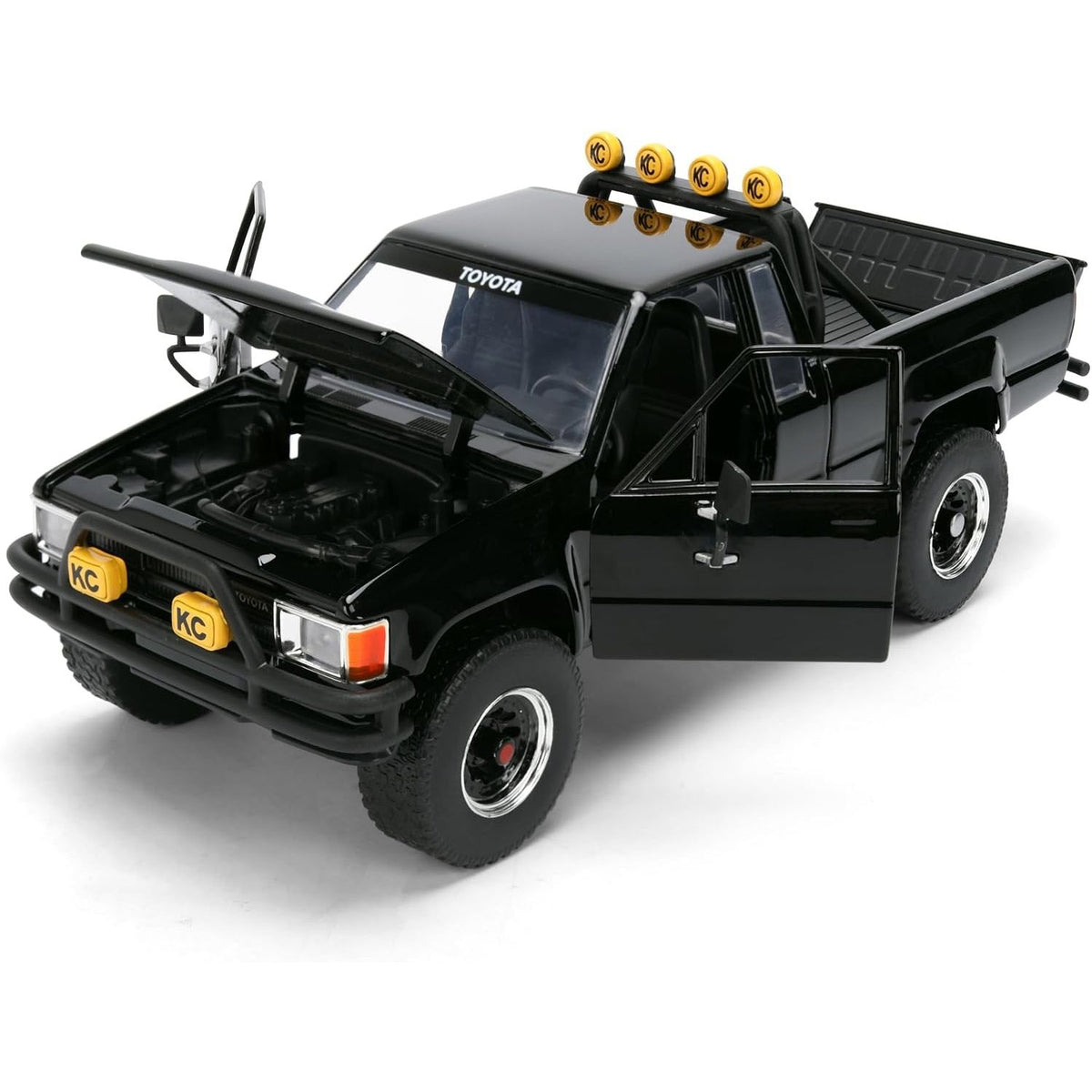 Auto Escala Volver al futuro 1985 Toyota SR5 Pickup con Patineta 1-24 Back To The Future