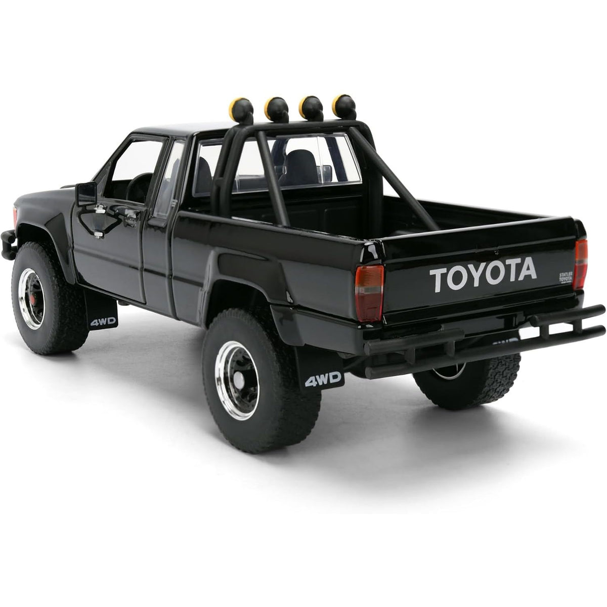 Auto Escala Volver al futuro 1985 Toyota SR5 Pickup con Patineta 1-24 Back To The Future
