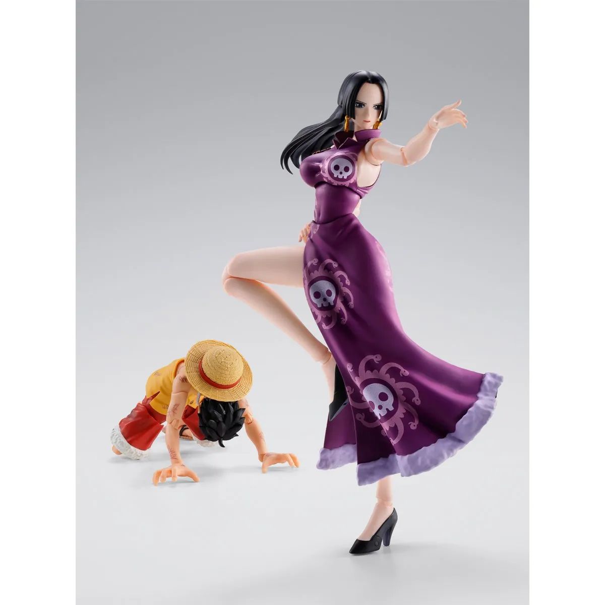 Figura de Acción One Piece SH Figuarts Boa Hancock Marineford Luffy