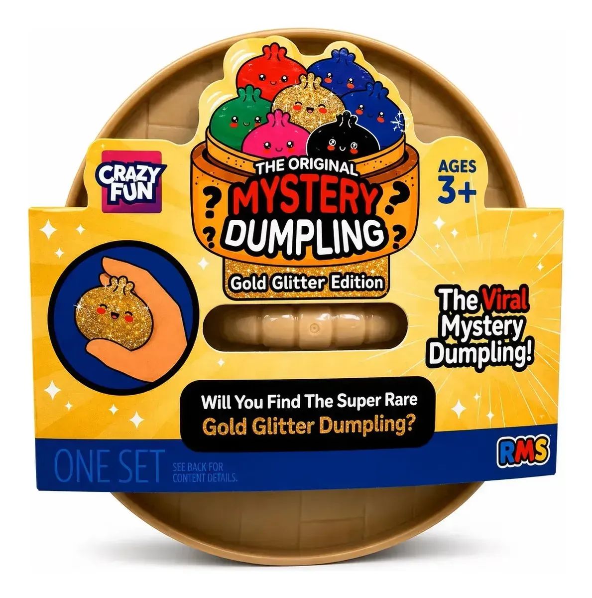 Squishy Dumpling Original Estirable Aleatorio GOLD GLITTER Edition antiestrés RMS