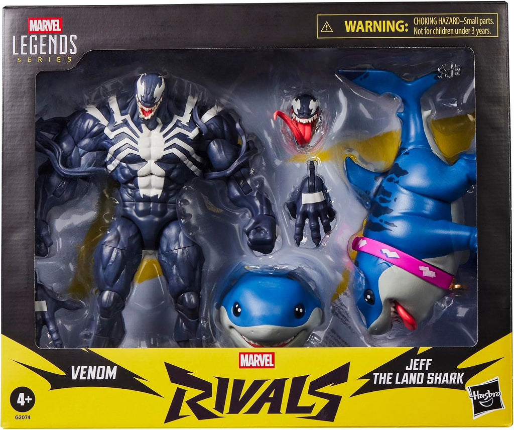 Figura Marvel Legends Series Marvel Rivals Venom & Jeff the Land Shark Tiburon