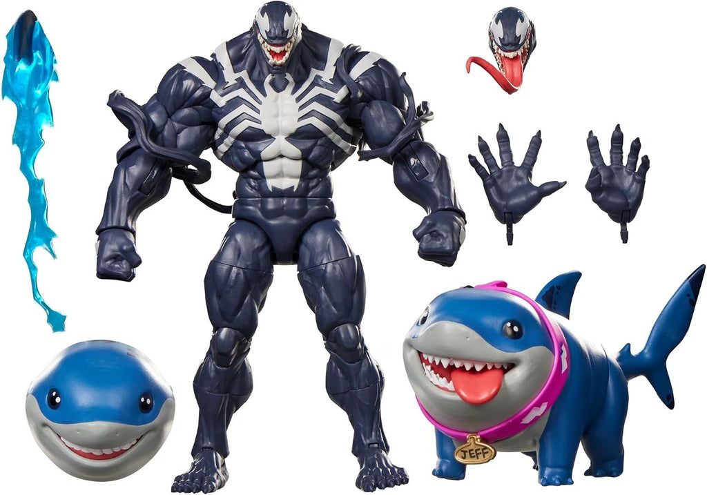 Figura Marvel Legends Series Marvel Rivals Venom & Jeff the Land Shark Tiburon
