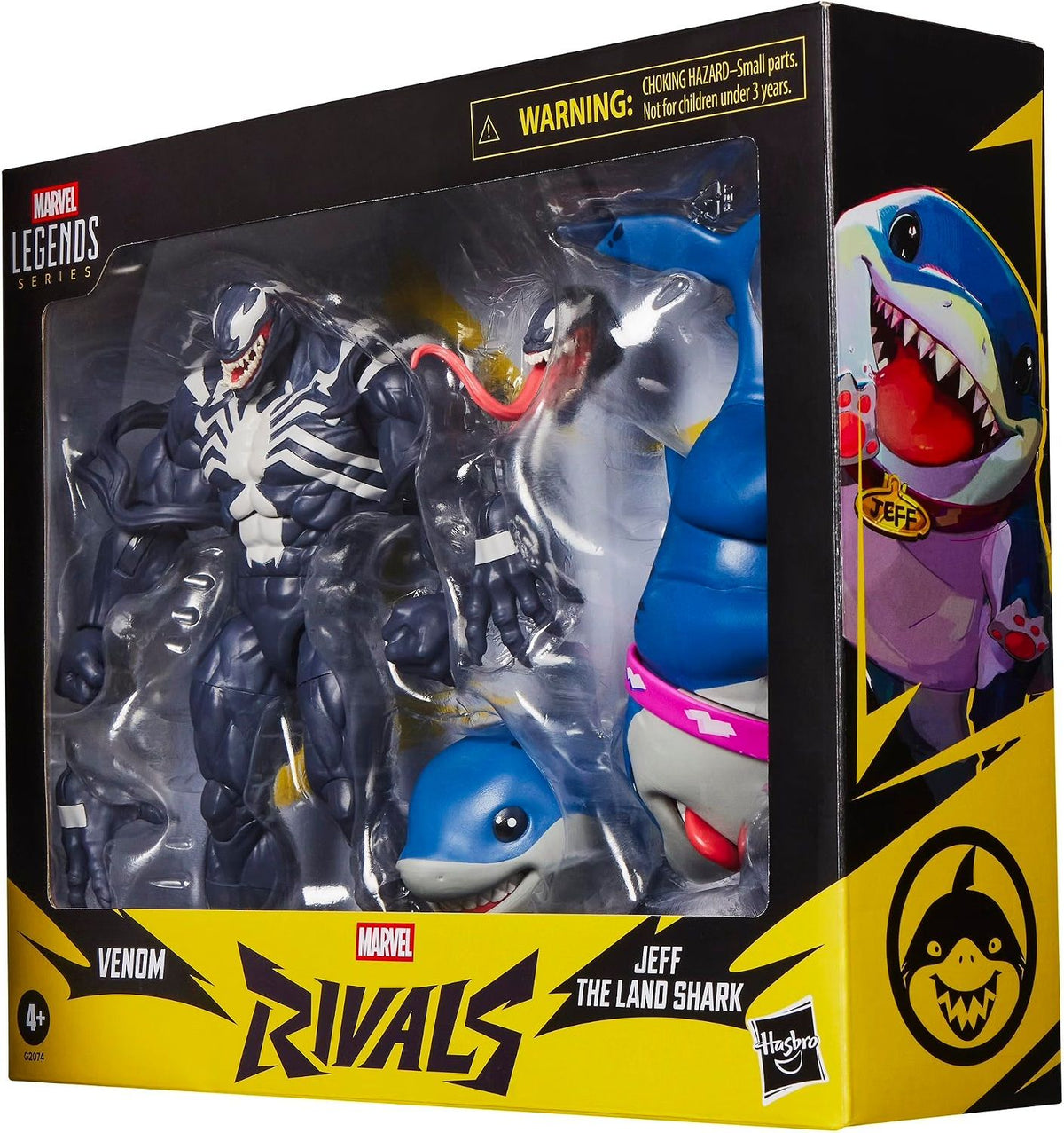 Figura Marvel Legends Series Marvel Rivals Venom & Jeff the Land Shark Tiburon