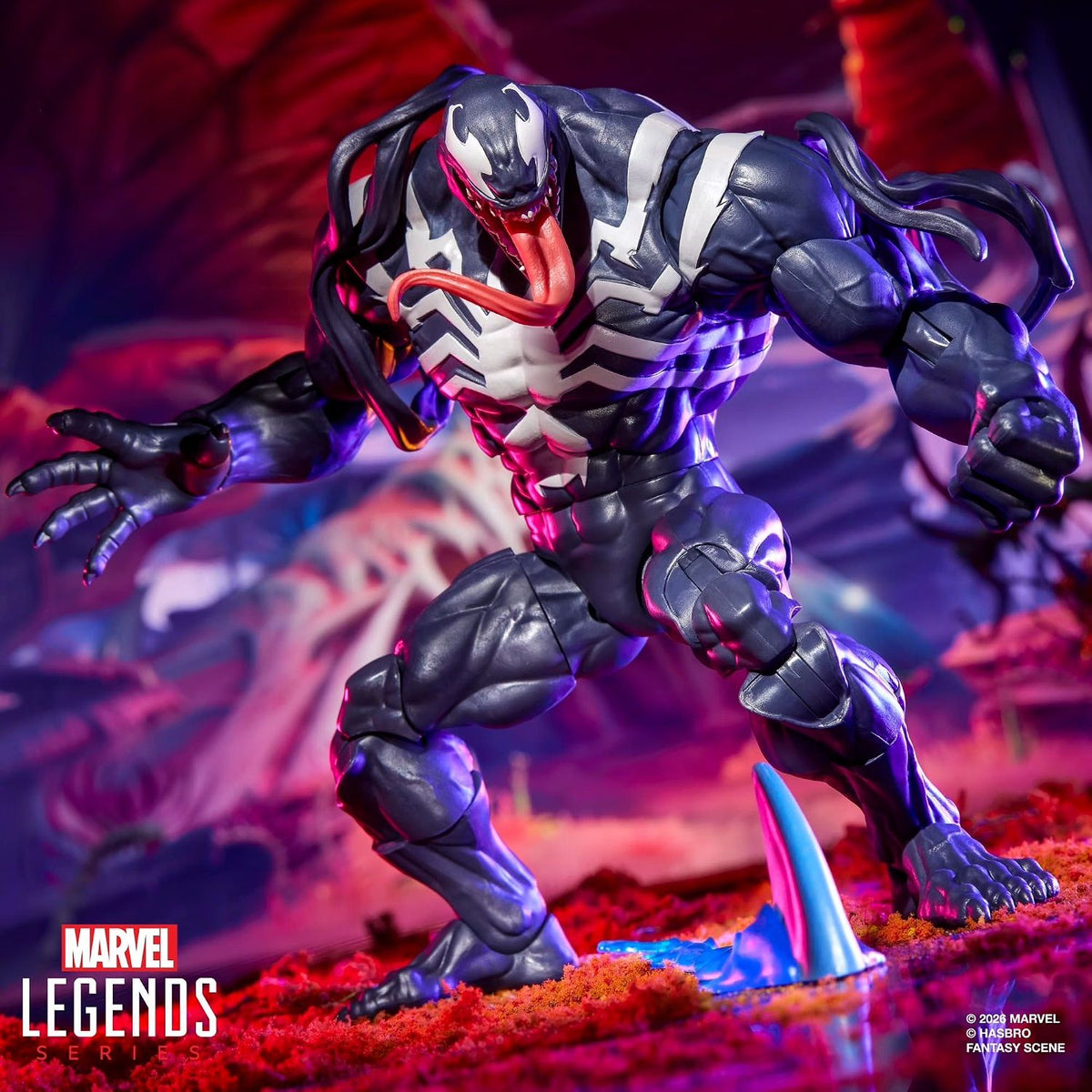 Figura Marvel Legends Series Marvel Rivals Venom & Jeff the Land Shark Tiburon