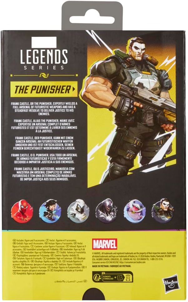 Figura Marvel Legends Series Marvel Rivals The Punisher 17cm