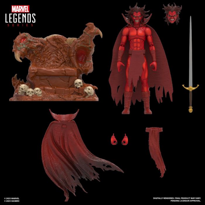 Figura Mephisto con Trono Infernal Throne Marvel Legends Deluxe Exclusiv0