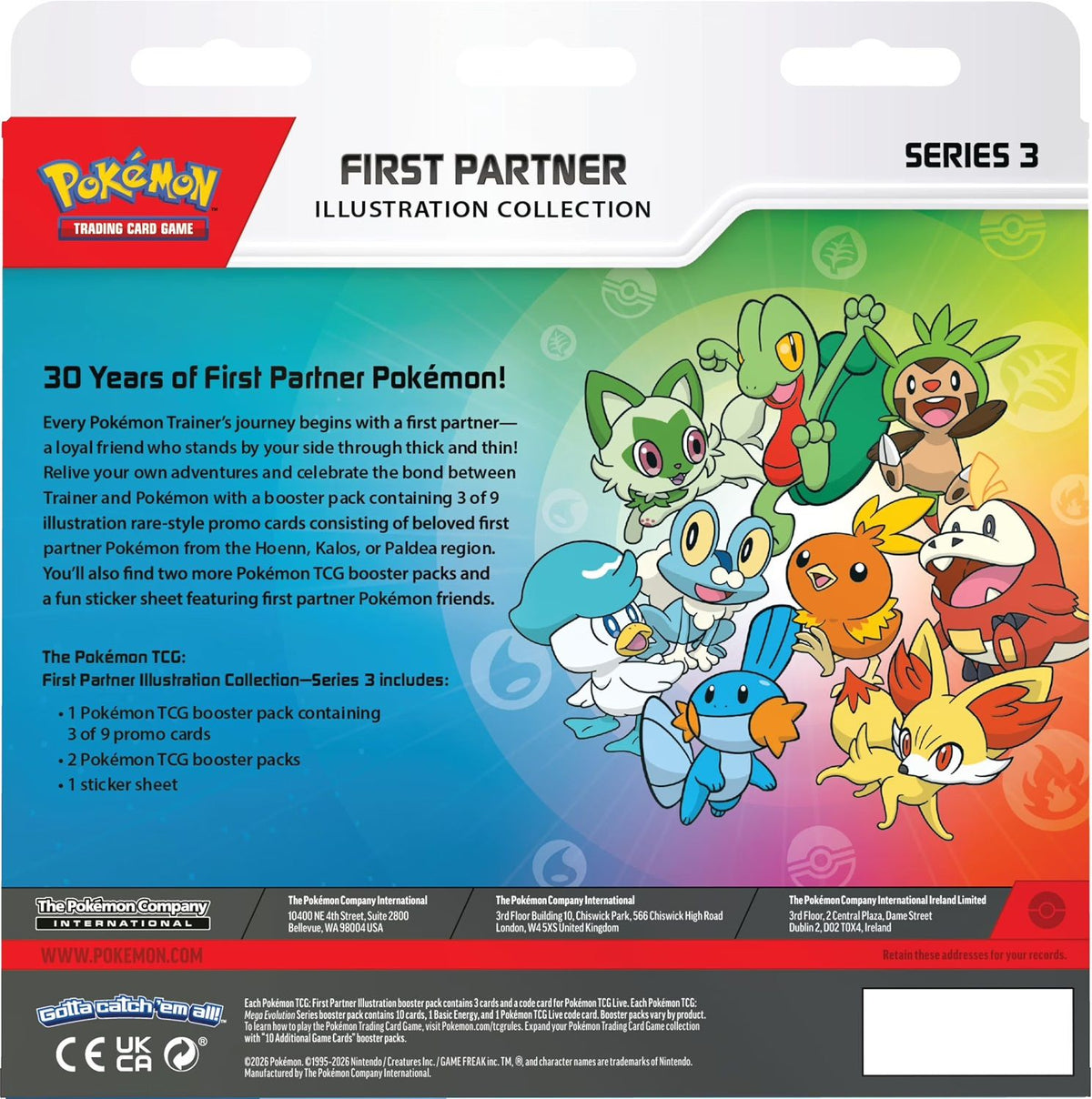 TCG Pokemon First Partner Edition Serie 3 Primer Compañero INGLES