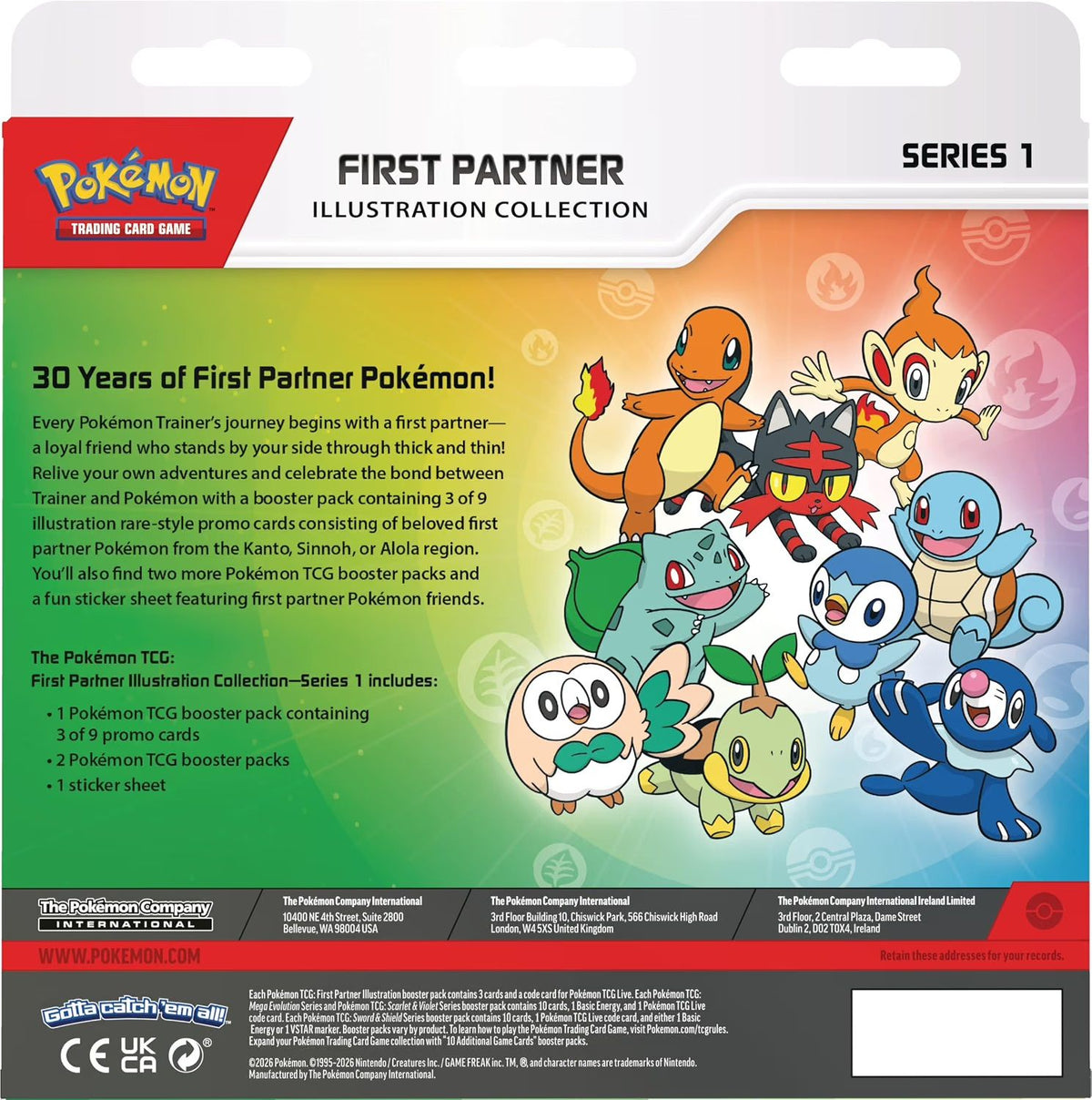 TCG Pokemon First Partner Edition Serie 1 Primer Compañero ESPAÑOL