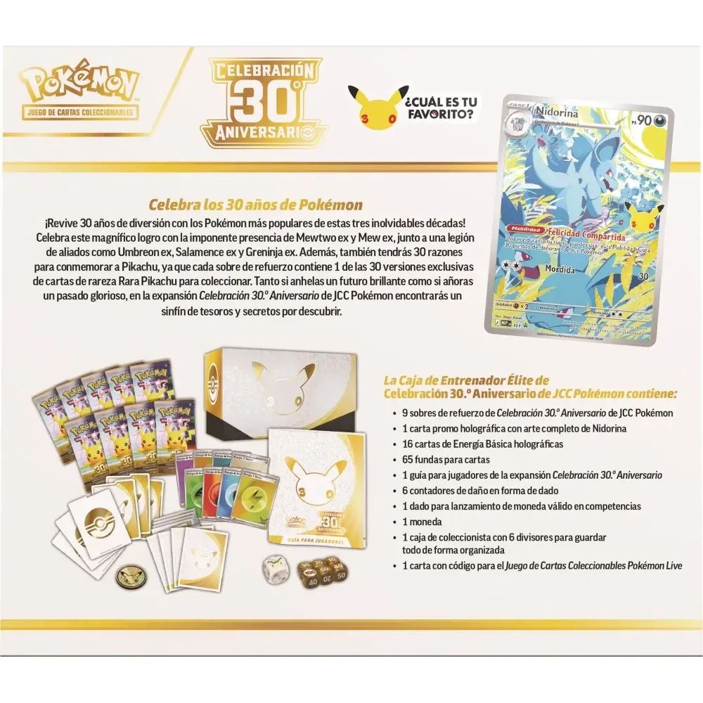 Pokémon Tcg 30 Aniversario Elite Trainer Box ETB en ESPAÑOL