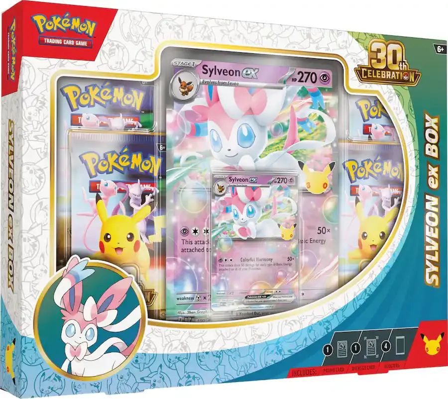 TCG Pokemon 30 Aniversario Sylveon EX Box en ESPAÑOL
