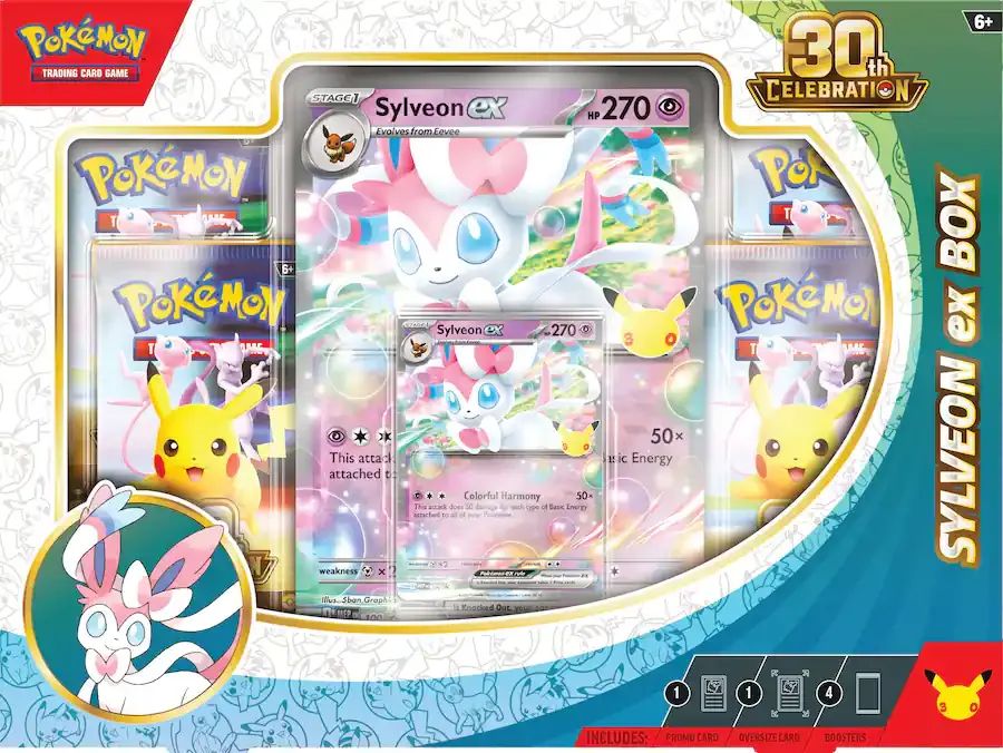 TCG Pokemon 30 Aniversario Sylveon EX Box en ESPAÑOL