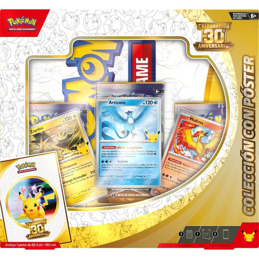 TCG Pokemon 30 Aniversario  Poster Collection en ESPAÑOL