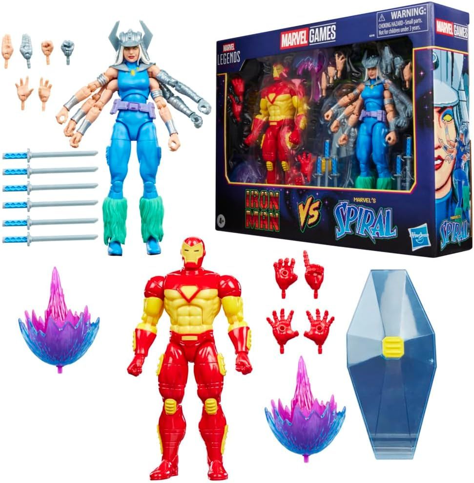 Pack Figuras IronMan Marvel Legends Gamerverse Iron Man vs Spiral