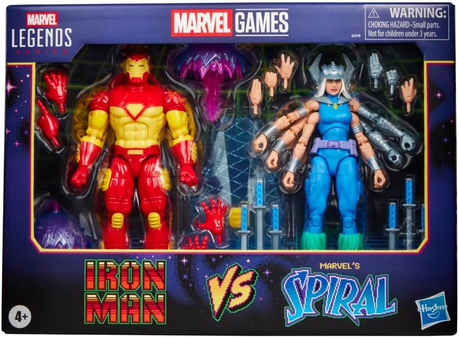 Pack Figuras IronMan Marvel Legends Gamerverse Iron Man vs Spiral
