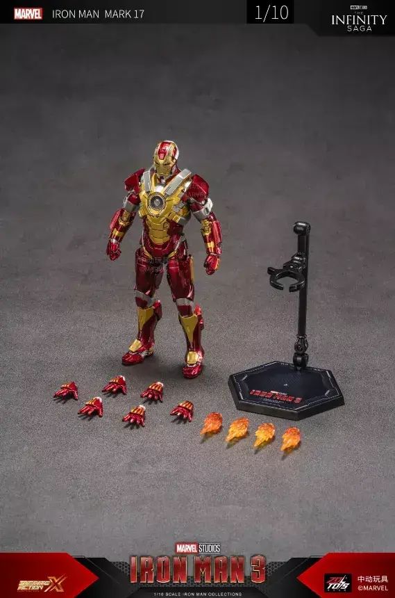 Figura Ironman 3 Avengers Iron Man Mark 17 Zd Toys Infinity Saga