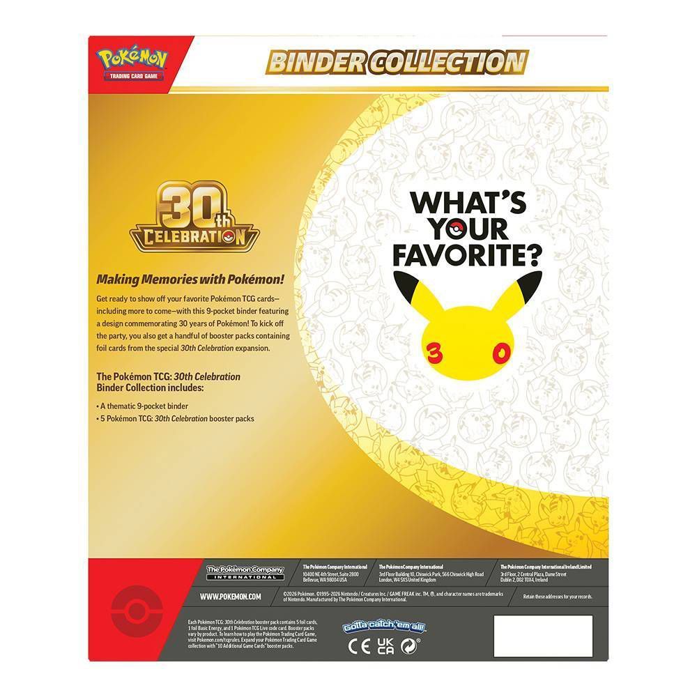 TCG Pokemon 30 Aniversario  BINDER Collection  en INGLES