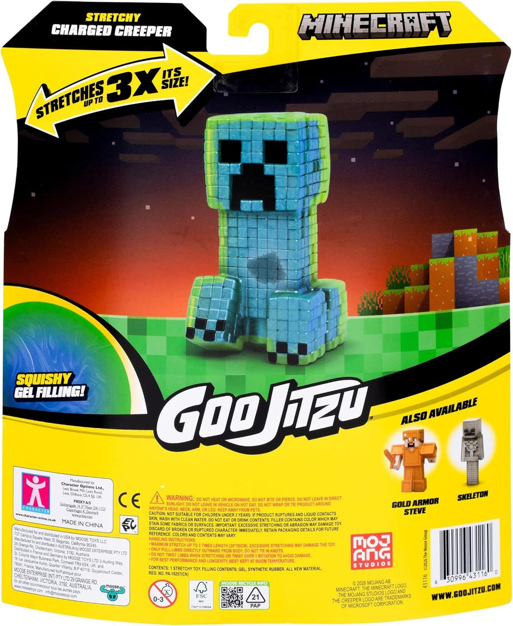 Squishy Goo Jit Zu Minecraft elásticos Enredadera Creeper Charged