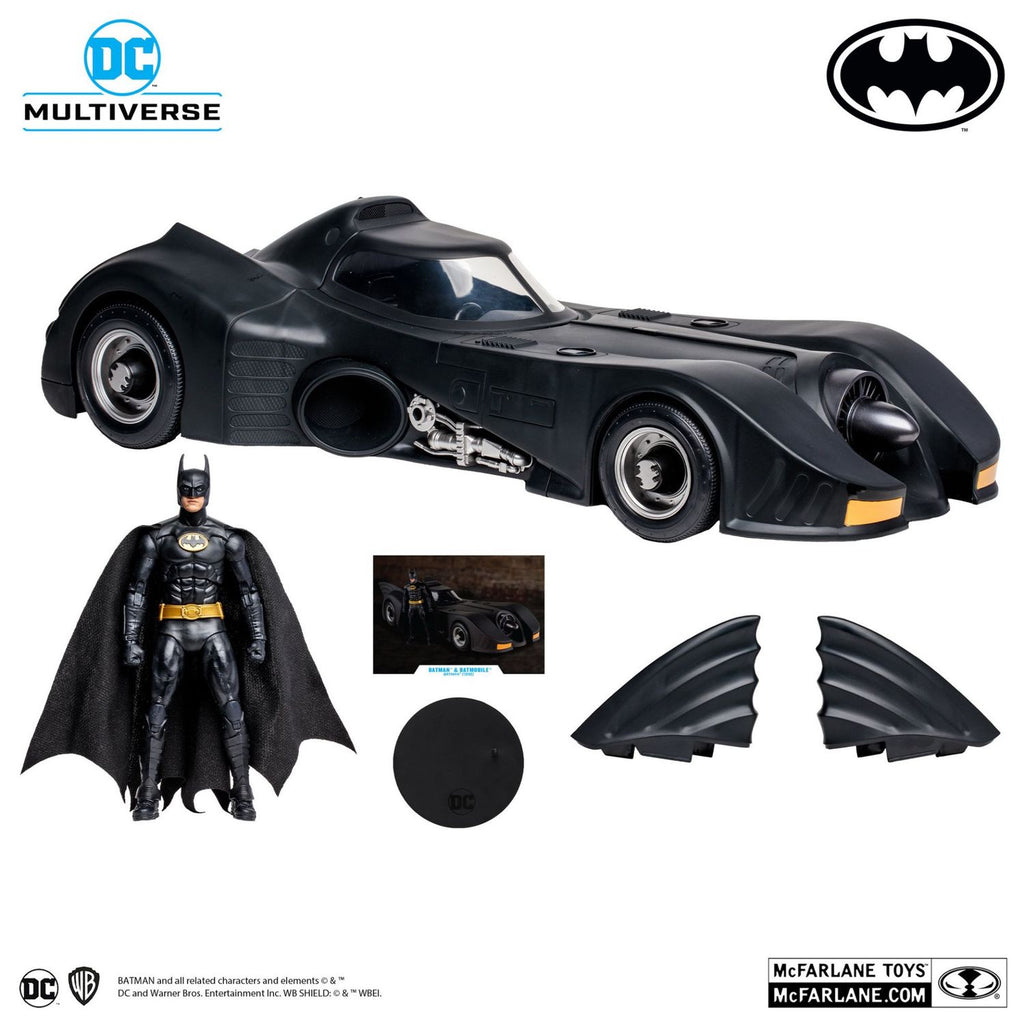 DC Multiverse 1989 Batman & Batmobile Gold Label Mcfarlane
