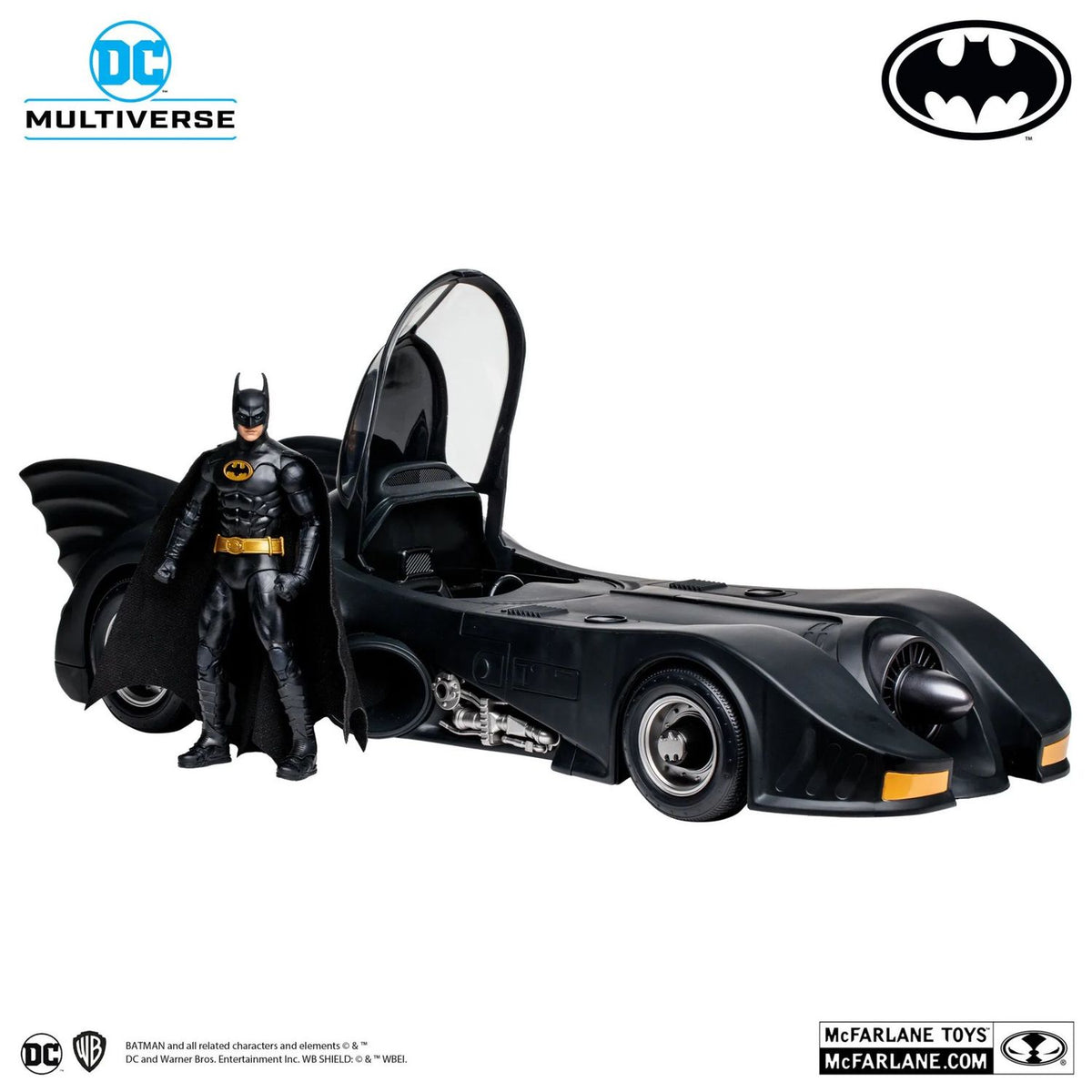 DC Multiverse 1989 Batman & Batmobile Gold Label Mcfarlane